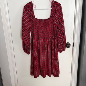 Old Navy Red Plaid Mini Dress